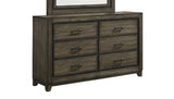 New Classic Furniture Ashland 6 Drawer Dresser in Rustic Brown