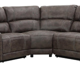 New Classic Furniture Calhoun 3pc Power Reclining Sectional in Walnut
