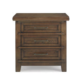 New Classic Furniture Fairfax 3 Drawer Nightstand in Medium Oak