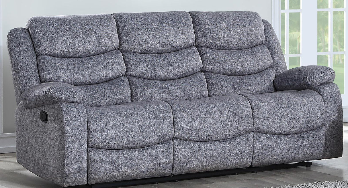 New Classic Furniture Granada Dual Recliner Sofa in Gray