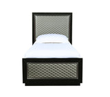 New Classic Furniture Luxor Twin Panel Bed in Black/Silver