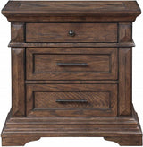 New Classic Furniture Mar Vista 3 Drawer Nightstand in Brushed Walnut