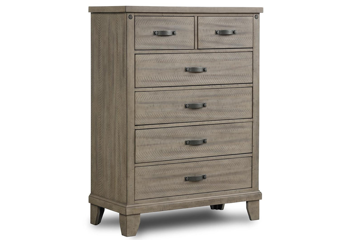 New Classic Furniture Marwick 6 Drawer Chest in Sand