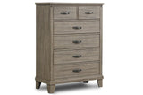 New Classic Furniture Marwick 6 Drawer Chest in Sand