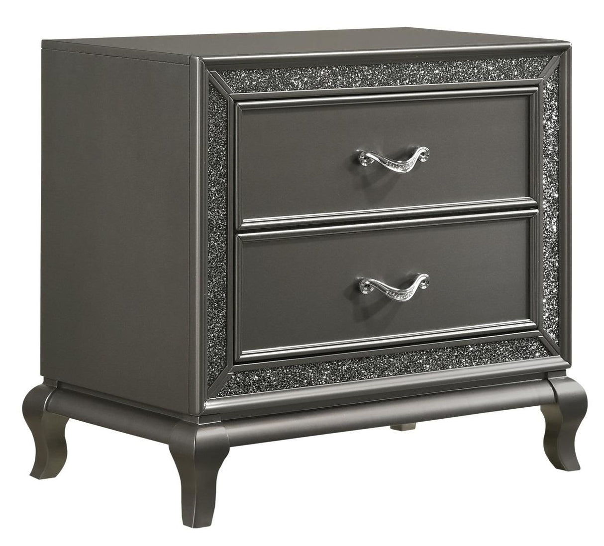 New Classic Furniture Park Imperial 2 Drawer Nightstand in Pewter