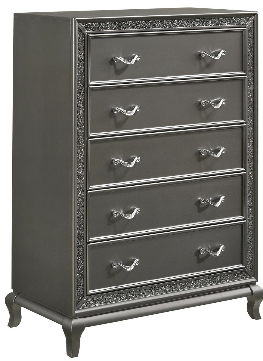 New Classic Furniture Park Imperial 5 Drawer Chest in Pewter