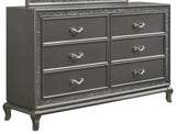 New Classic Furniture Park Imperial 6 Drawer Dresser in Pewter