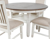 New Classic Furniture Prairie Point 47" Round Dining Table in White-W