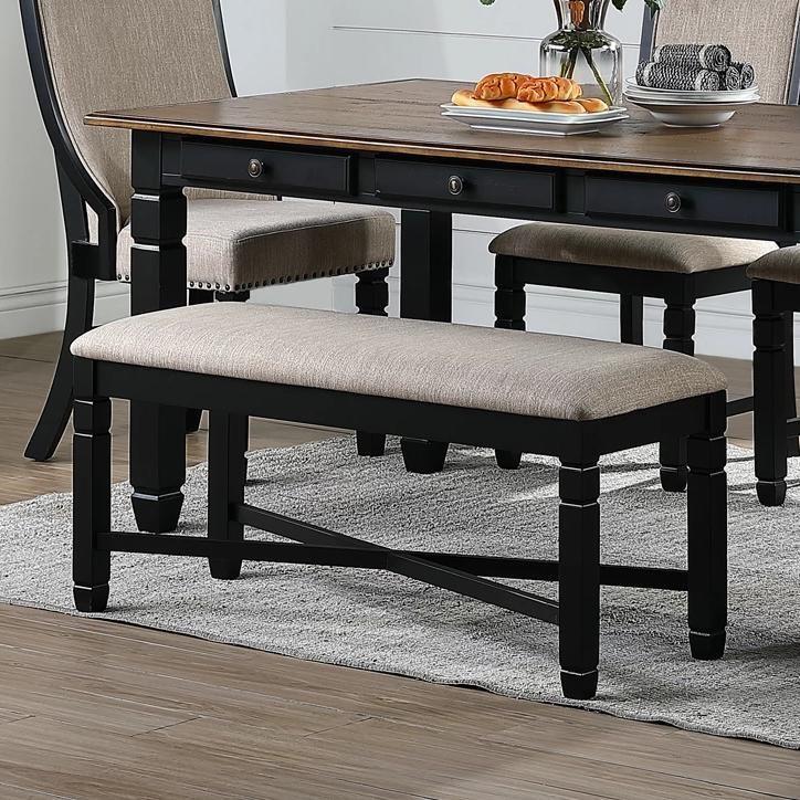 New Classic Furniture Prairie Point Dining Bench in Black