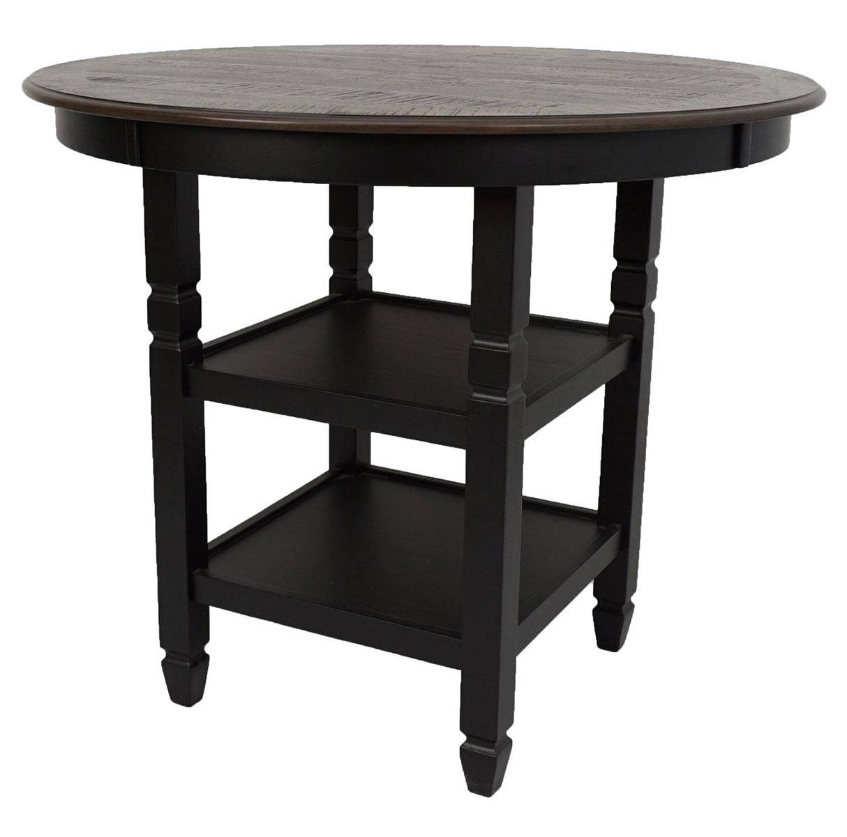 New Classic Furniture Prairie Point Round Counter Height Table in Black