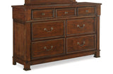 New Classic Furniture Providence 7 Drawer Dresser in Dark Oak