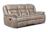 New Classic Furniture Roswell Dual Recliner Sofa in Pewter