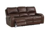 New Classic Furniture Taos Sofa with Power Footrest in Caramel