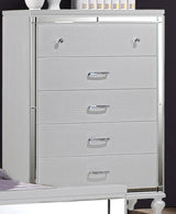 New Classic Furniture Valentino 5 Drawer Chest in White