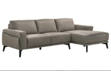 New Classic Lucca Sectional Sofa w/ LAF Loveseat in Slate Gray