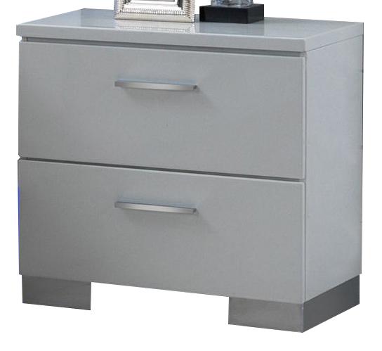New Classic Sapphire 2 Drawer Nightstand in White