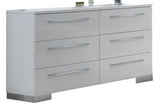 New Classic Sapphire 6 Drawer Dresser in White