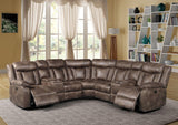New Classic Stewart Power Sectional Living Room Set in Adobe