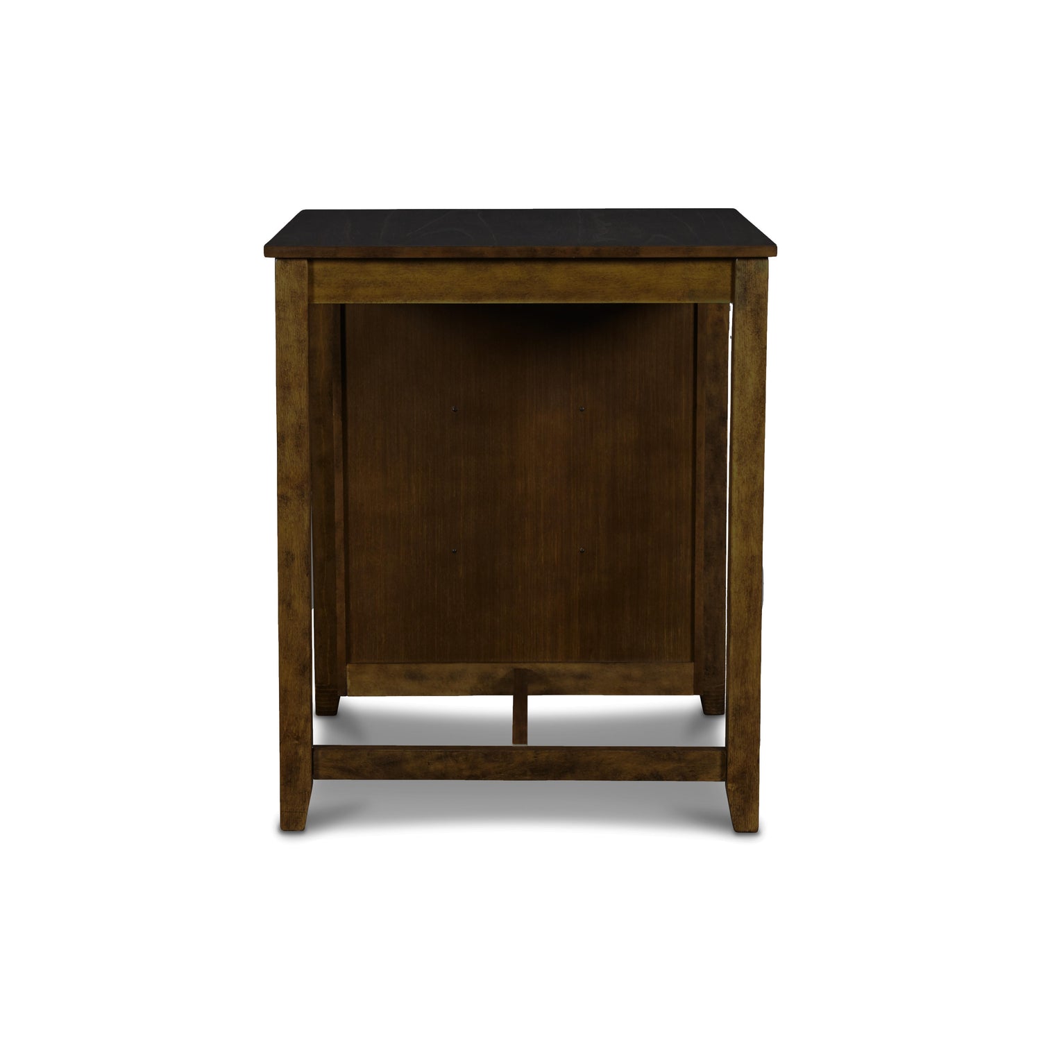 GIA 30" COUNTER TABLE W/2 CHAIRS & STG SHELF-BROWN