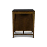 GIA 30" COUNTER TABLE W/2 CHAIRS & STG SHELF-BROWN