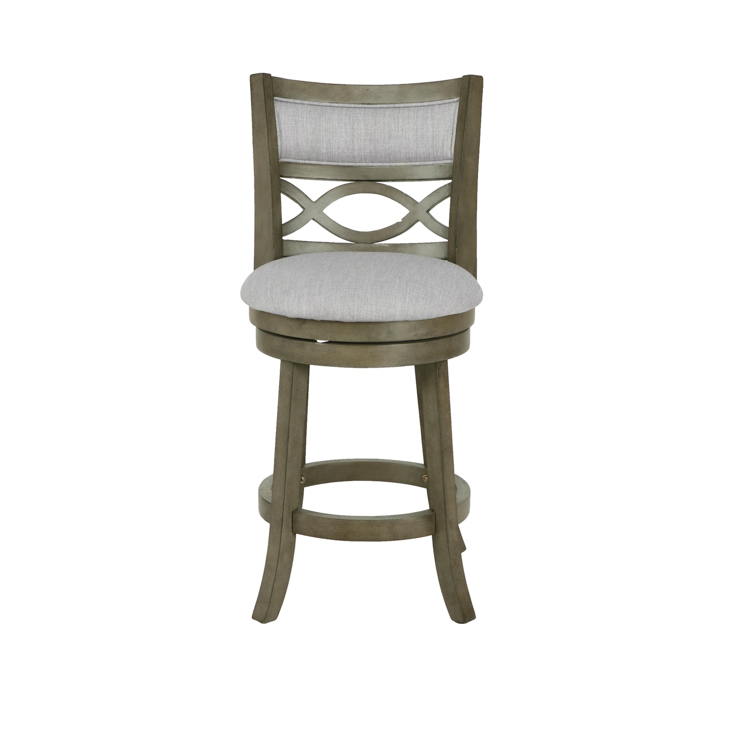 MANCHESTER 24" COUNTER STOOL-ANT GRAY W/FABRIC SEAT