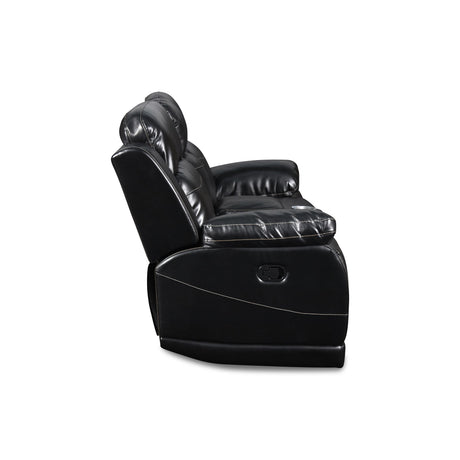 VEGA CONSOLE LOVESEAT - PREMIER BLACK - galleria furniture outlet