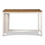 AMY 60" COUNTER TABLE+CHAIRS W/STG (5 PC) -2 TONE BISQUE