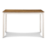 AMY 60" COUNTER TABLE+CHAIRS W/STG (5 PC) -2 TONE BISQUE