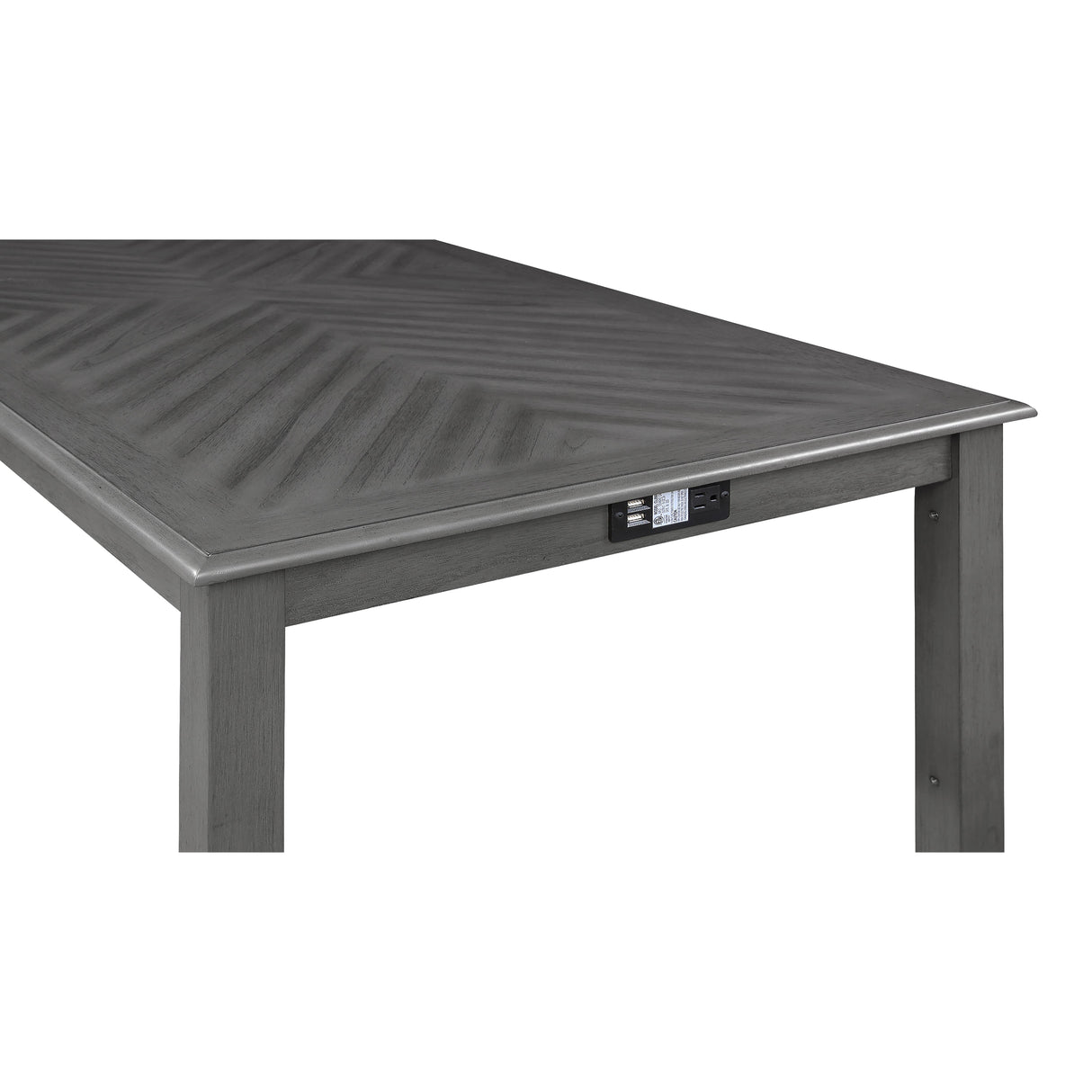 AMY 60" COUNTER TABLE+CHAIRS W/STG (5 PCS) -GRAY