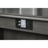 AMY 60" COUNTER TABLE+CHAIRS W/STG (5 PCS) -GRAY