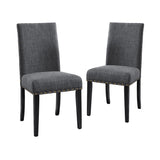 CRISPIN GRANITE GRAY DINING CHAIR- (2/Ctn)