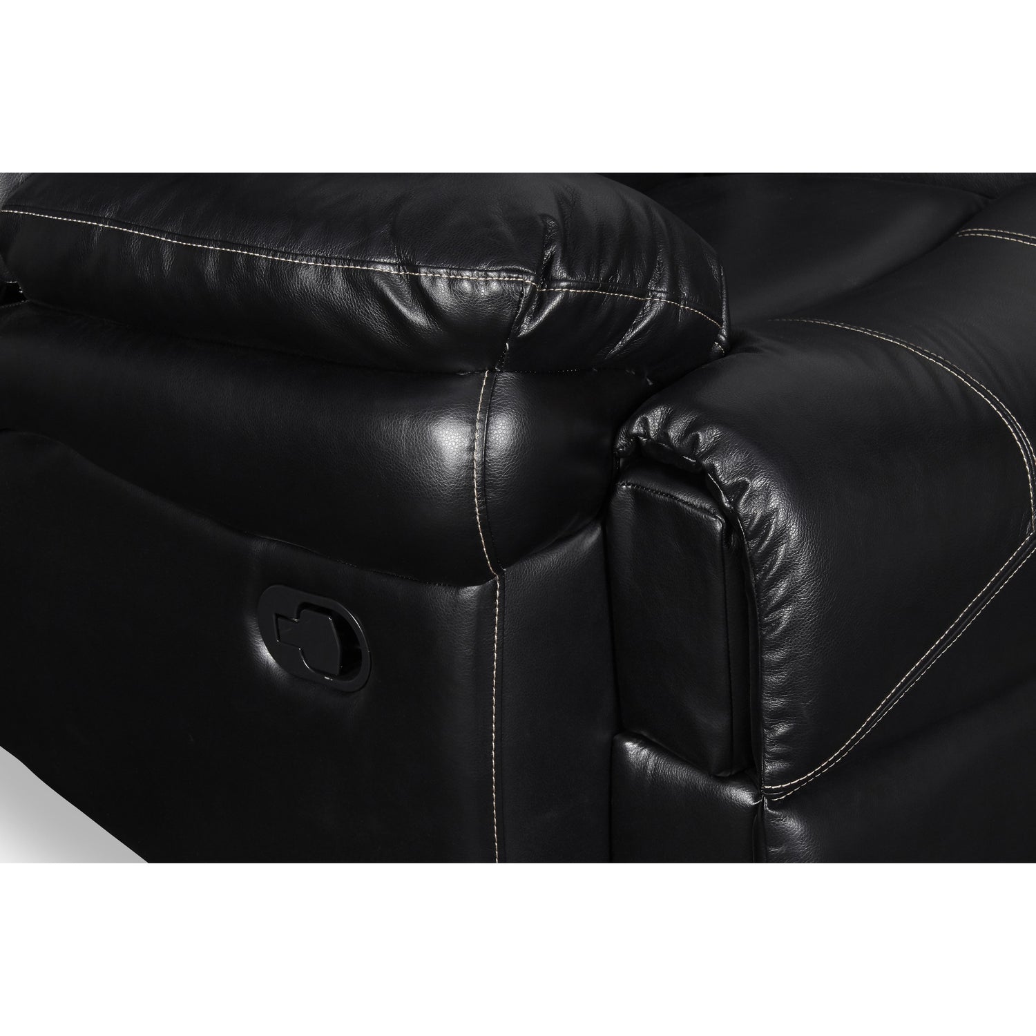 FLYNN CONSOLE LOVESEAT W/ READING LIGHT- BLACK