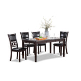 GIA 60" DINING TABLE+CHAIRS (5 PCS/CTN) -EBONY