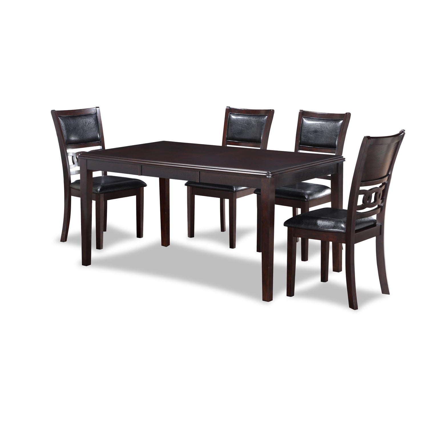 GIA 60" DINING TABLE+CHAIRS (5 PCS/CTN) -EBONY