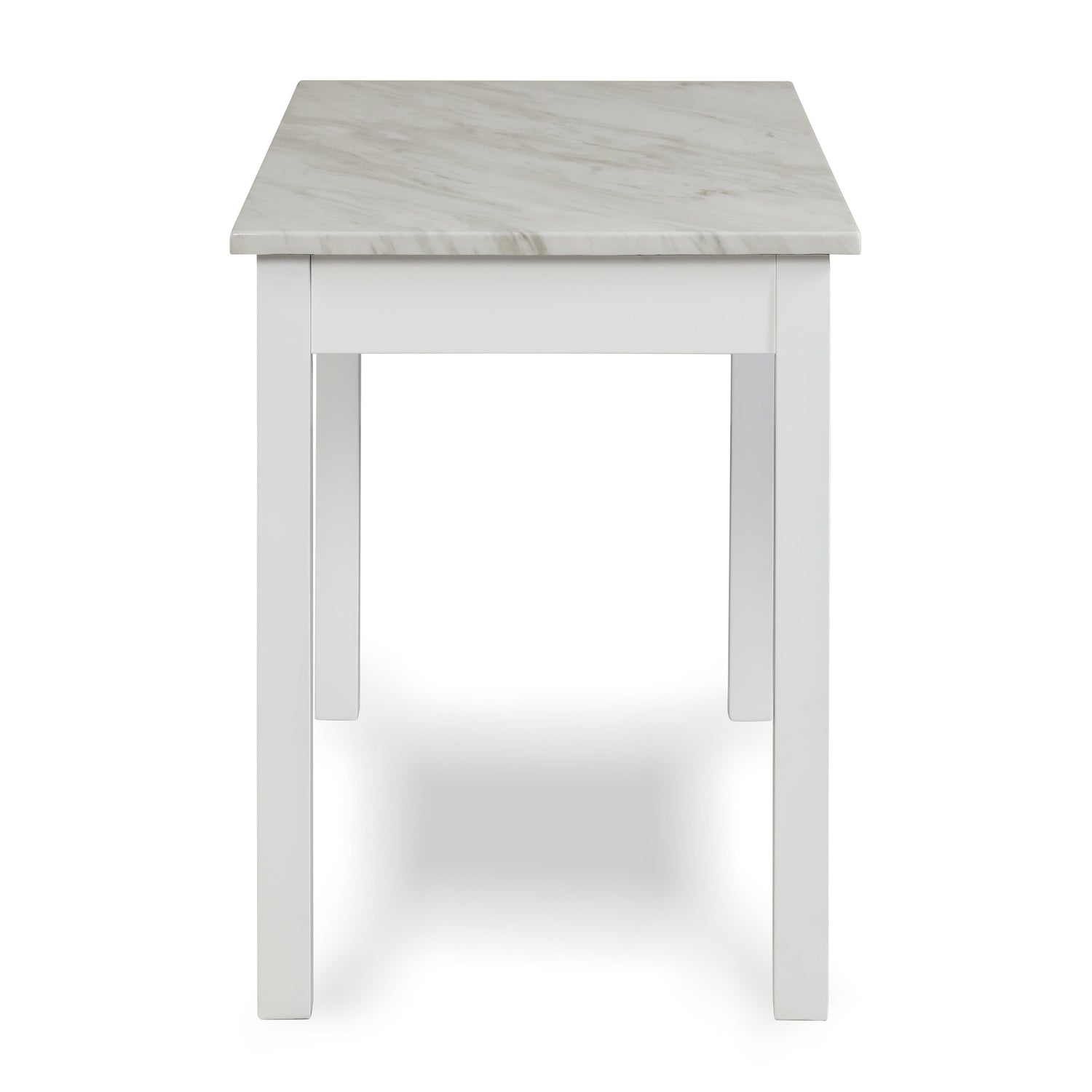 CELESTE DESK W/WHITE/GRAY FAUX MARBLE TOP-WHITE BASE