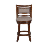 ABERDEEN 24" COUNTER STOOL-DK BROWN W/FABRIC SEAT