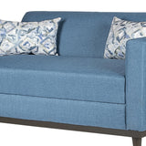 AIDEN LOVESEAT W/2 THROW PILLOWS-BLUE