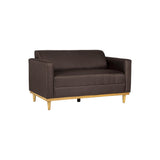 AIDEN LOVESEAT W/2 THROW PILLOWS-CHOCOLATE