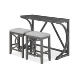 BELLA COUNTER TABLE & 2 STOOLS-GRAY