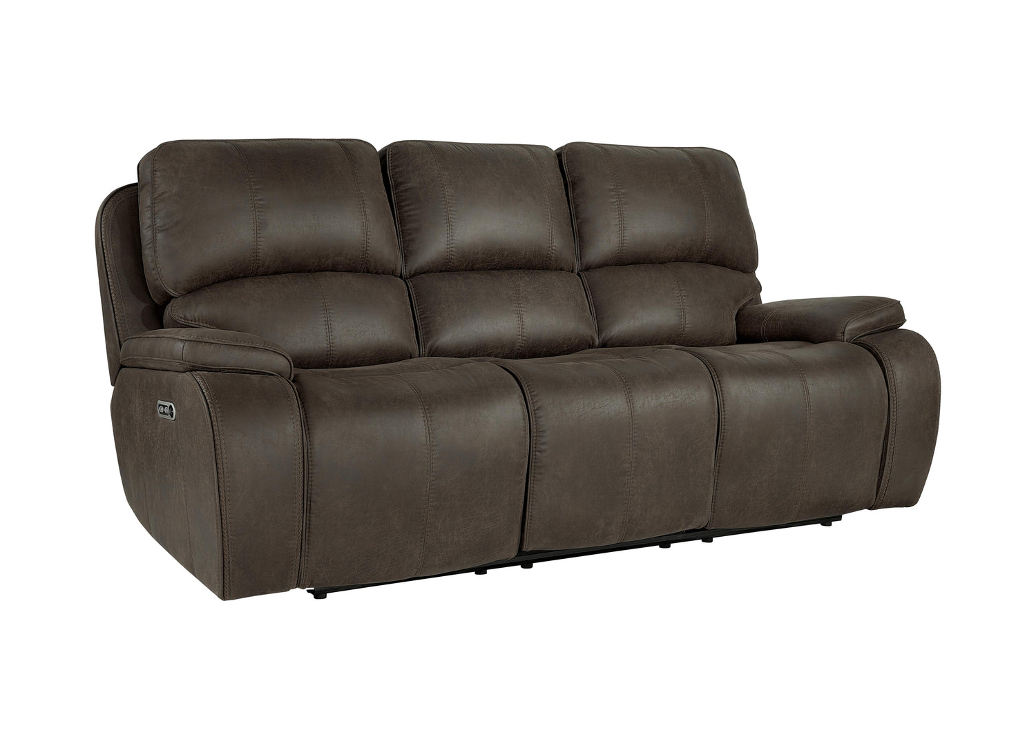 BROOKINGS SOFA W/DUAL RECLINER-BROWN