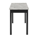 CELESTE DESK W/WHITE/GRAY FAUX MARBLE TOP-ESPRESSO BASE