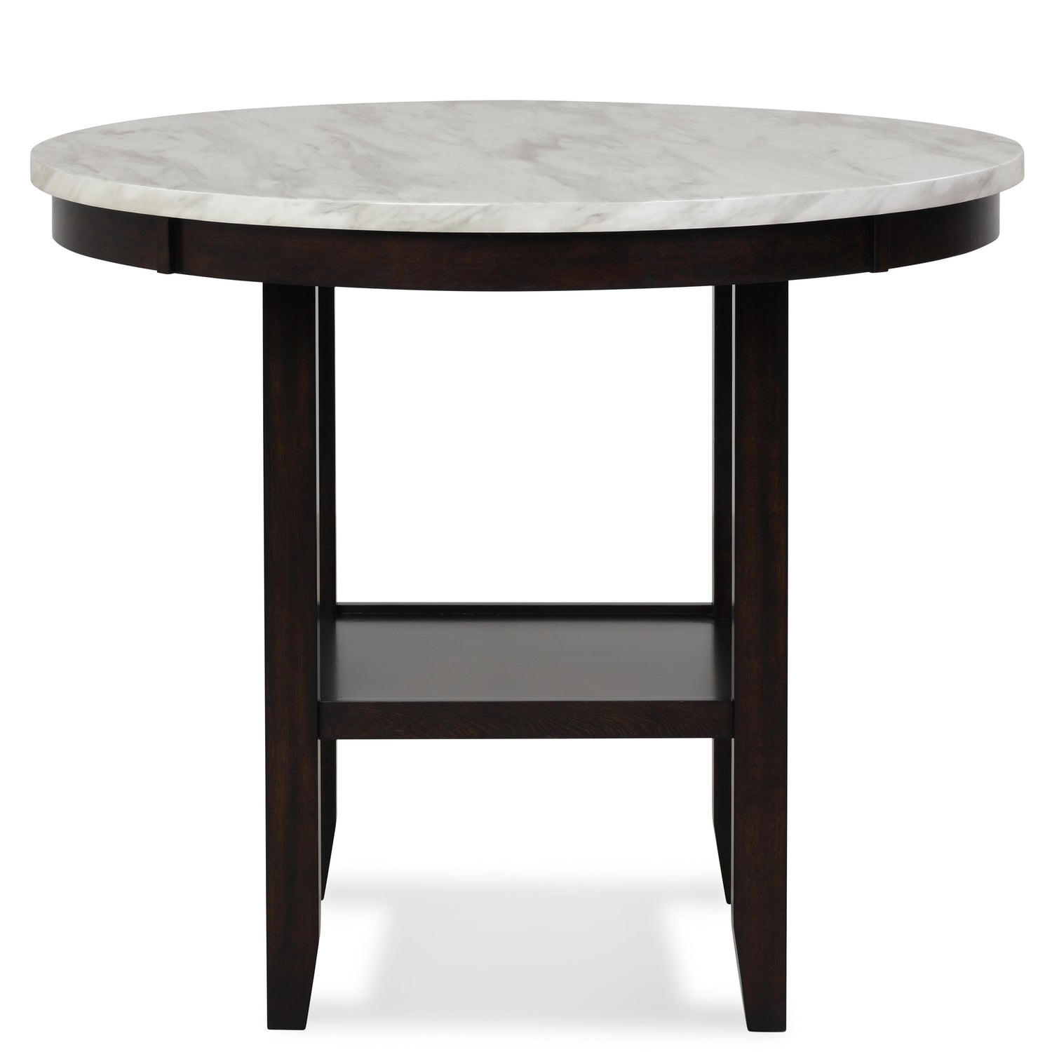 CELESTE 64" DINING TABLE-ESPRESSO/FAUX MARBLE