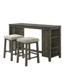 CHURON GATHERING BAR TABLE & 2 STOOLS (3 PC SET)