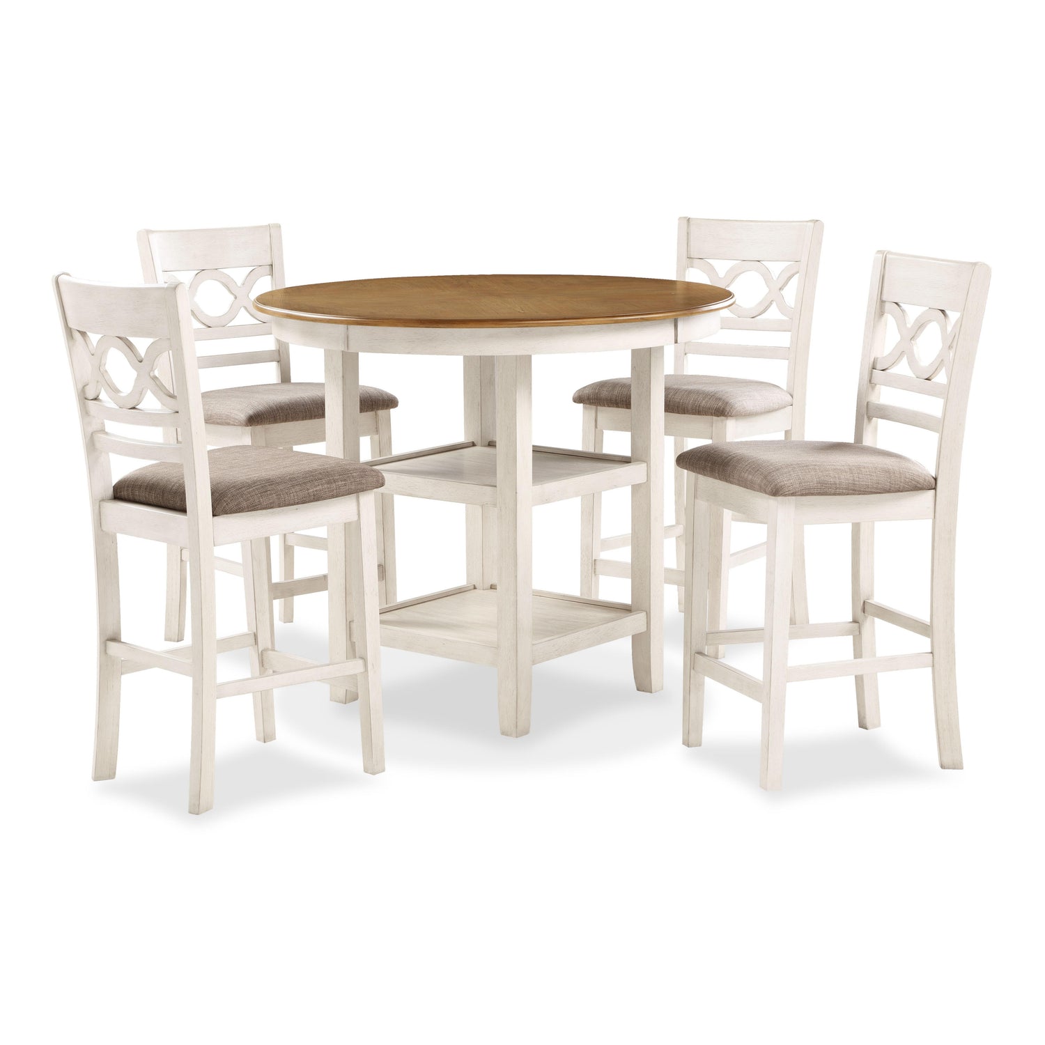 CORI COUNTER 5 PC SET-BISQUE/BROWN