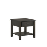 EVANDER END TABLE WITH DRAWER-ESPRESSO