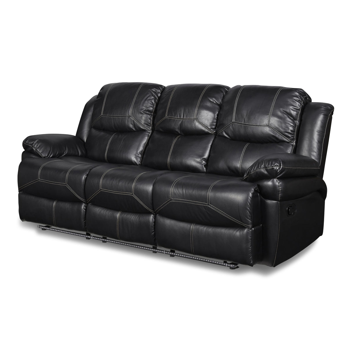 FLYNN SOFA W/BASE LIGHTING-BLACK