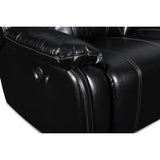 FUSION DUAL RECLINER SOFA W/PWR FTRST-EBONY