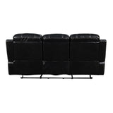 FUSION DUAL RECLINER SOFA W/PWR FTRST-EBONY