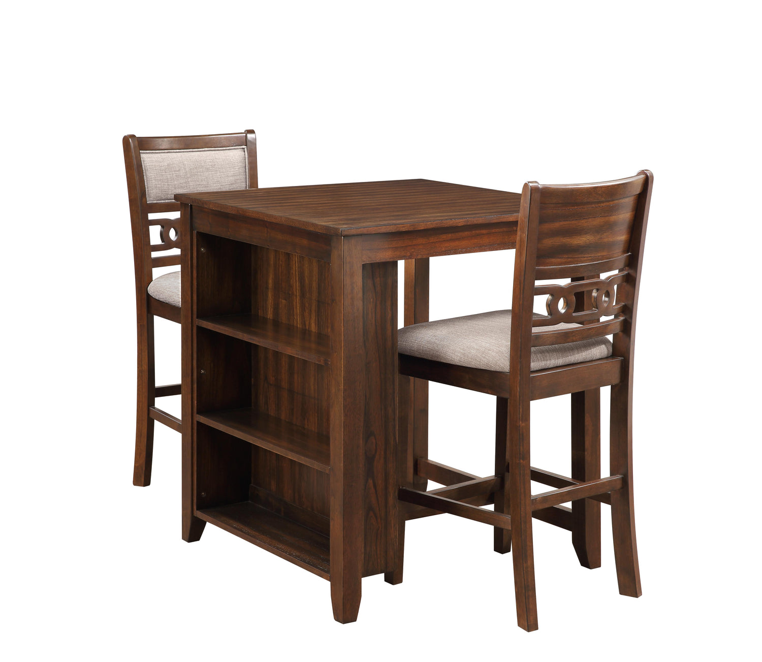 GIA 30" COUNTER TABLE W/2 CHAIRS & STG SHELF-CHERRY