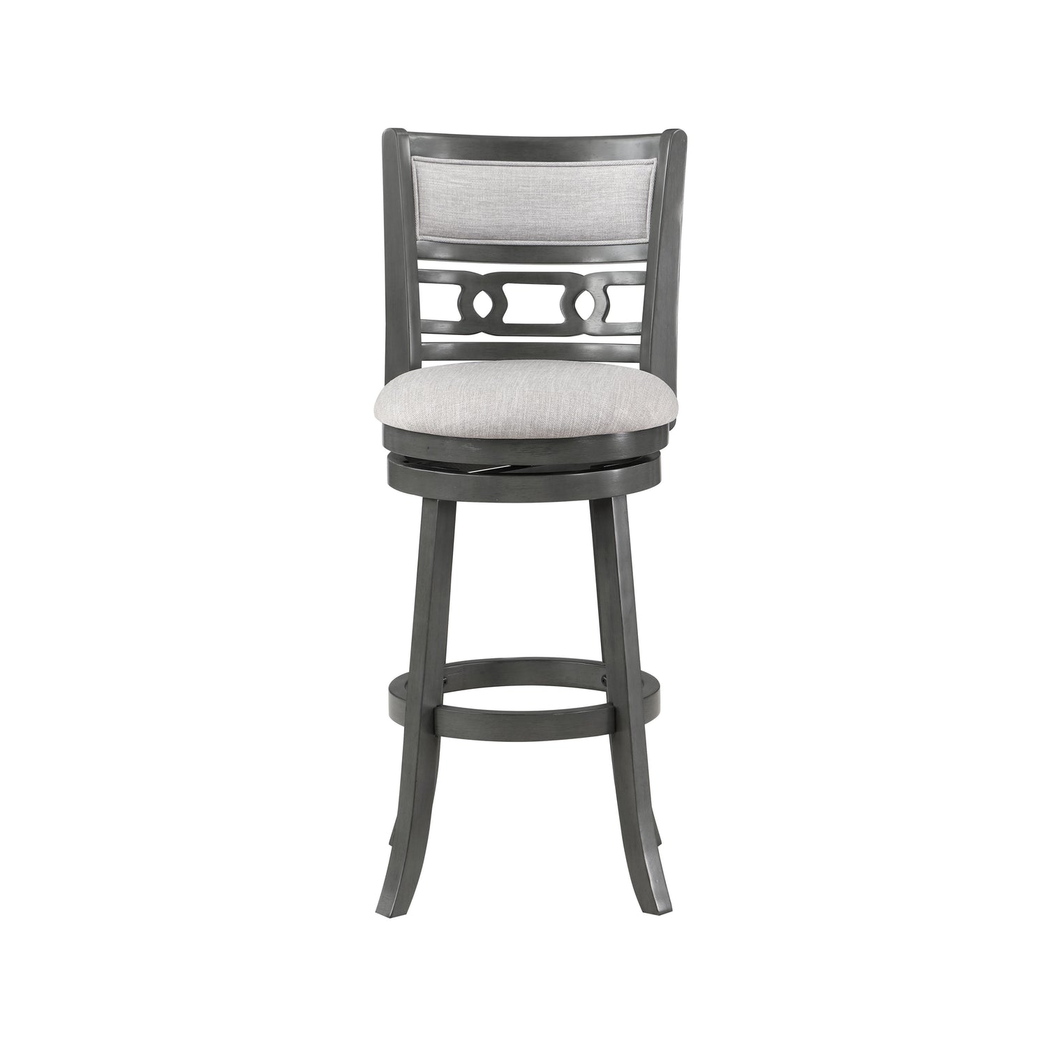 GIA 29" SWIVEL BARSTOOL-GRAY W/GRAY FABRIC SEAT